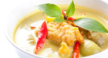 Thai green curry from a DIY catering menu